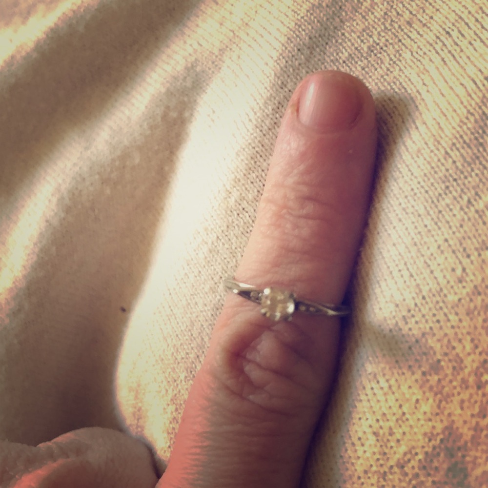 White gold engagement ring